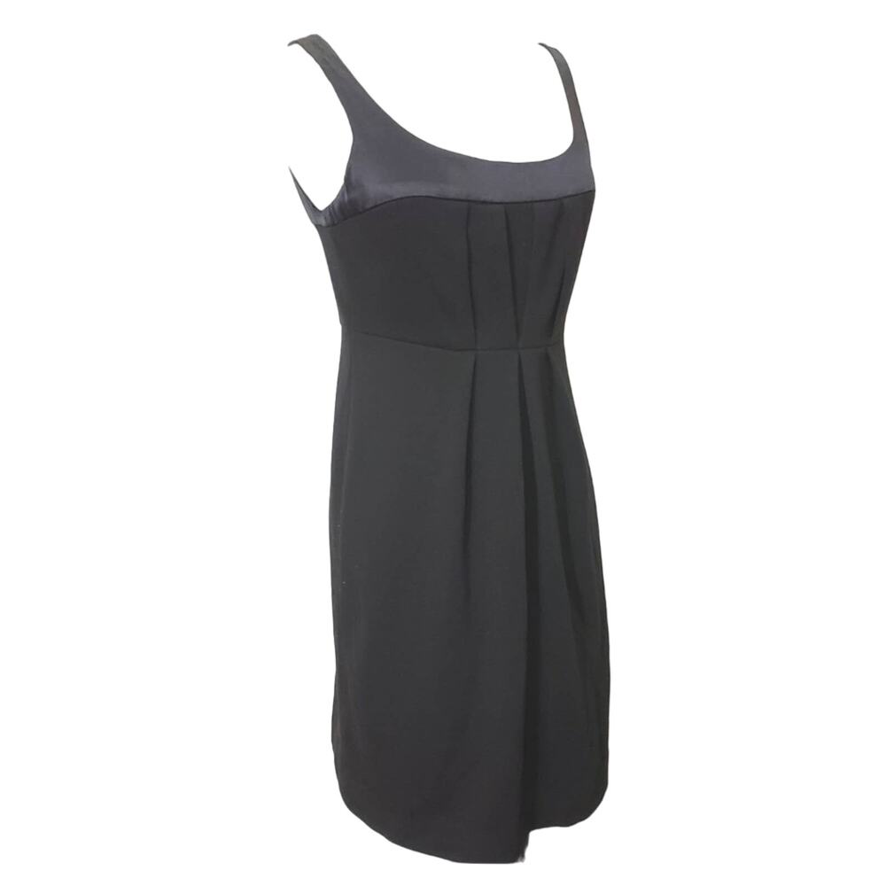 Old Navy Dress Womens Medium Midi Pleated Front Black Prom Formal